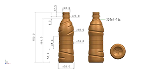 Preforma de botella de PET - Diseño de botella