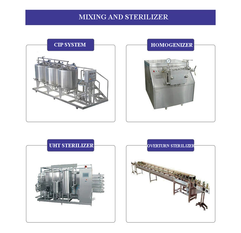 Línea de producción de jugo-Mezcla y esterilizador.