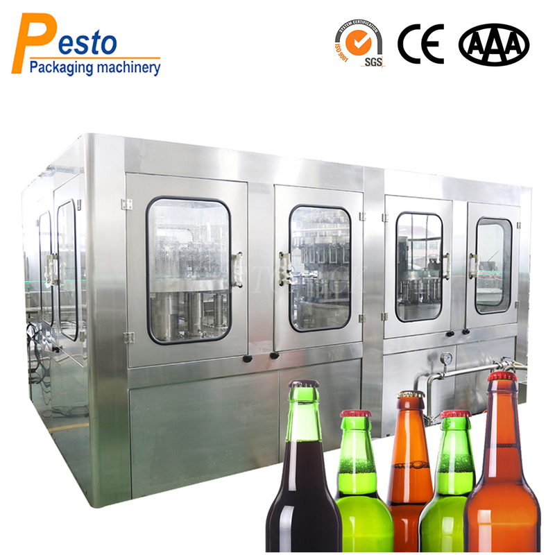 Máquina automática de costura, llenado y lavado, embotellado de bebidas y cerveza, botella de vidrio 10000bph